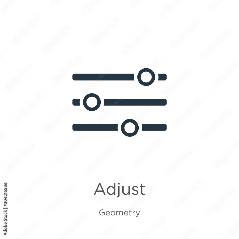 Adjust icon vector. Trendy flat adjust icon from geometry collection isolated on white background. Vector illustration can be used for web and mobile graphic design, logo, eps10 Adjust icon vector. Trendy flat adjust icon from geometry collection isolated on white background. Vector illustration can be used for web and mobile graphic design, logo, eps10