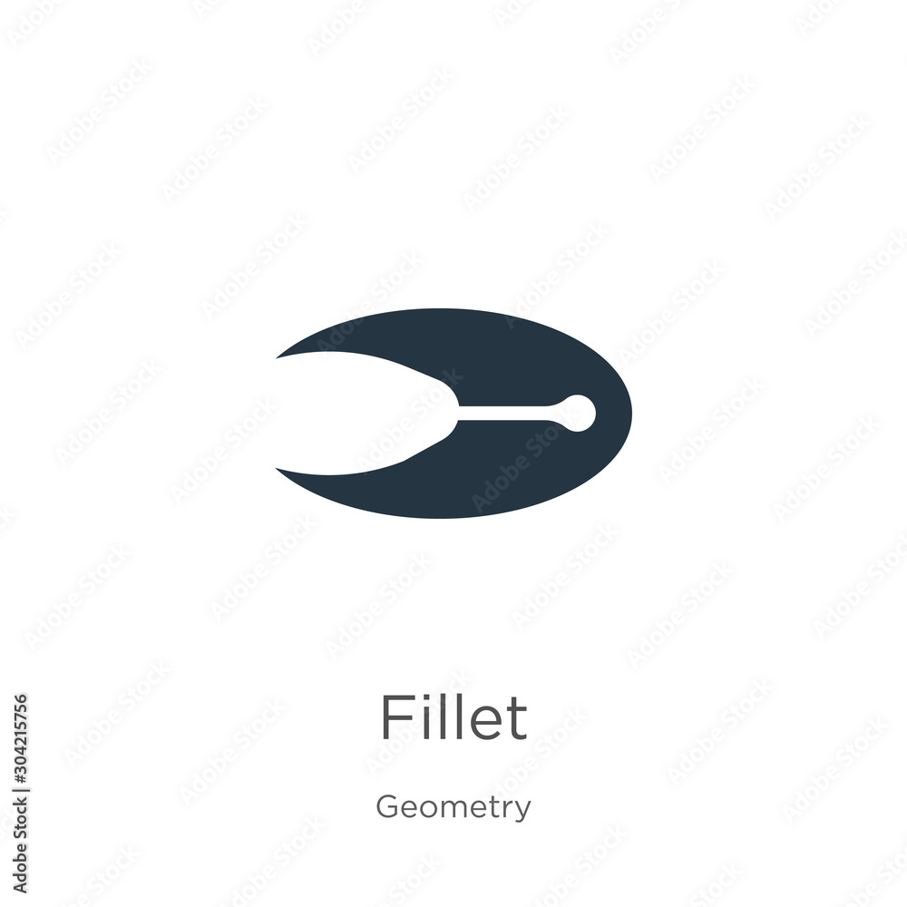 Fillet icon vector. Trendy flat fillet icon from geometry collection isolated on white background. Vector illustration can be used for web and mobile graphic design, logo, eps10 Fillet icon vector. Trendy flat fillet icon from geometry collection isolated on white background. Vector illustration can be used for web and mobile graphic design, logo, eps10