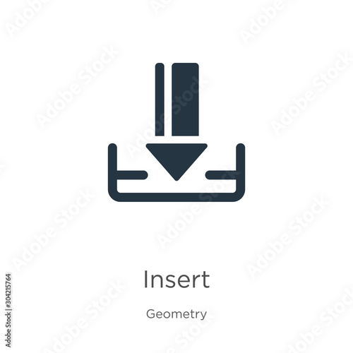 Insert icon vector. Trendy flat insert icon from geometry collection isolated on white background. Vector illustration can be used for web and mobile graphic design, logo, eps10