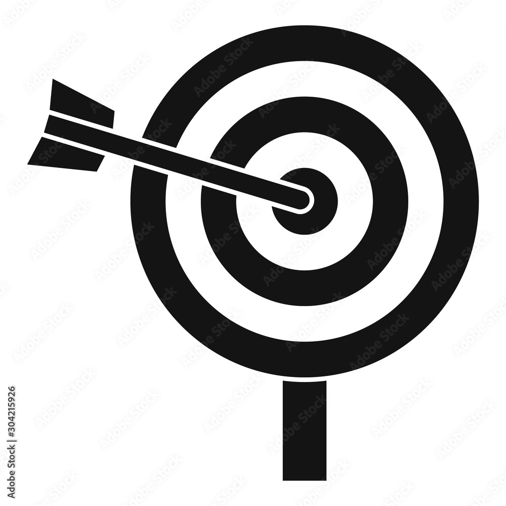 Business target icon. Simple illustration of business target vector icon for web design isolated on white background Business target icon. Simple illustration of business target vector icon for web design isolated on white background