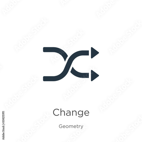 Change icon vector. Trendy flat change icon from geometry collection isolated on white background. Vector illustration can be used for web and mobile graphic design, logo, eps10