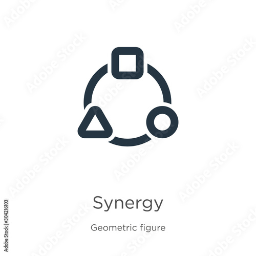 Synergy icon vector. Trendy flat synergy icon from geometry collection isolated on white background. Vector illustration can be used for web and mobile graphic design, logo, eps10