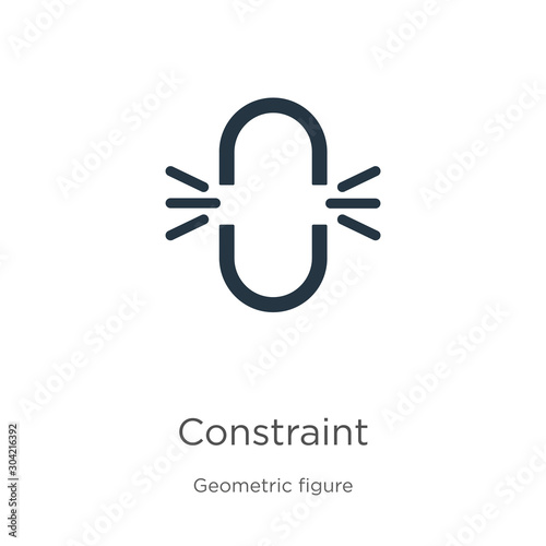 Constraint icon vector. Trendy flat constraint icon from geometric figure collection isolated on white background. Vector illustration can be used for web and mobile graphic design, logo, eps10