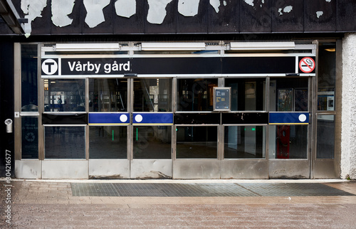 Vårby center subway station photo