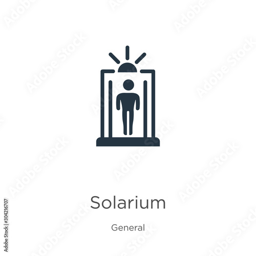 Solarium icon vector. Trendy flat solarium icon from general collection isolated on white background. Vector illustration can be used for web and mobile graphic design, logo, eps10