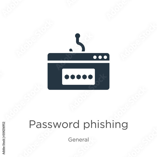 Password phishing icon vector. Trendy flat password phishing icon from general collection isolated on white background. Vector illustration can be used for web and mobile graphic design, logo, eps10