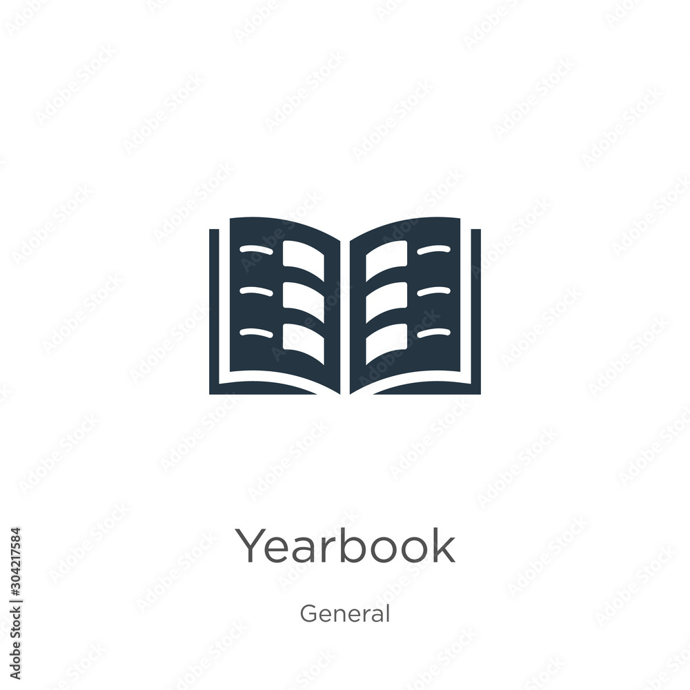 Yearbook icon vector. Trendy flat yearbook icon from general collection ...