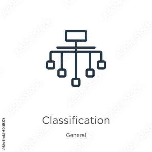 Classification icon vector. Trendy flat classification icon from general collection isolated on white background. Vector illustration can be used for web and mobile graphic design, logo, eps10