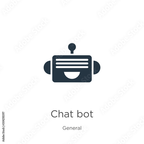 Chat bot icon vector. Trendy flat chat bot icon from general collection isolated on white background. Vector illustration can be used for web and mobile graphic design, logo, eps10