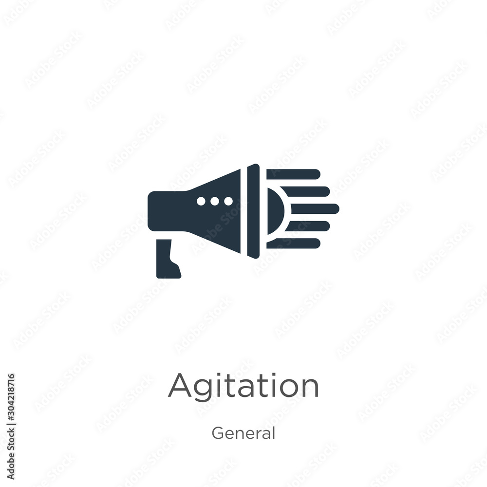 Agitation icon vector. Trendy flat agitation icon from general collection isolated on white background. Vector illustration can be used for web and mobile graphic design, logo, eps10 Agitation icon vector. Trendy flat agitation icon from general collection isolated on white background. Vector illustration can be used for web and mobile graphic design, logo, eps10