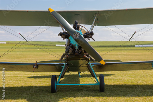 Classic biplane with radial engine