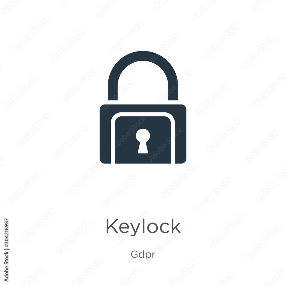 Keylock icon vector. Trendy flat keylock icon from gdpr collection isolated on white background. Vector illustration can be used for web and mobile graphic design, logo, eps10 Keylock icon vector. Trendy flat keylock icon from gdpr collection isolated on white background. Vector illustration can be used for web and mobile graphic design, logo, eps10