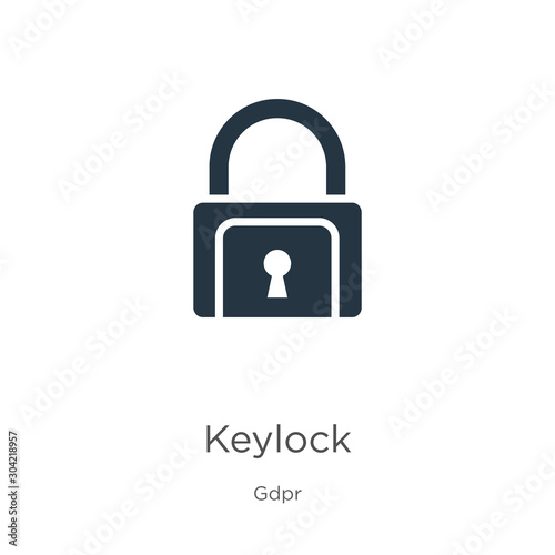 Keylock icon vector. Trendy flat keylock icon from gdpr collection isolated on white background. Vector illustration can be used for web and mobile graphic design, logo, eps10