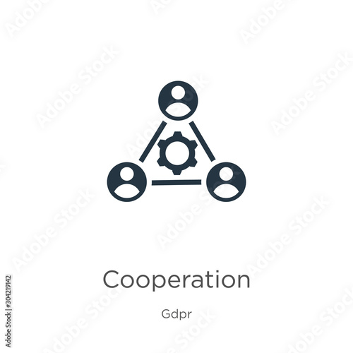 Cooperation icon vector. Trendy flat cooperation icon from gdpr collection isolated on white background. Vector illustration can be used for web and mobile graphic design, logo, eps10