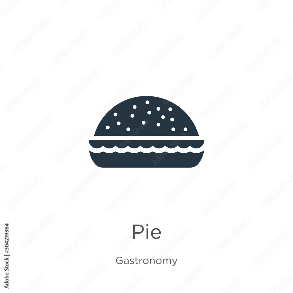 Pie icon vector. Trendy flat pie icon from gastronomy collection isolated on white background. Vector illustration can be used for web and mobile graphic design, logo, eps10
