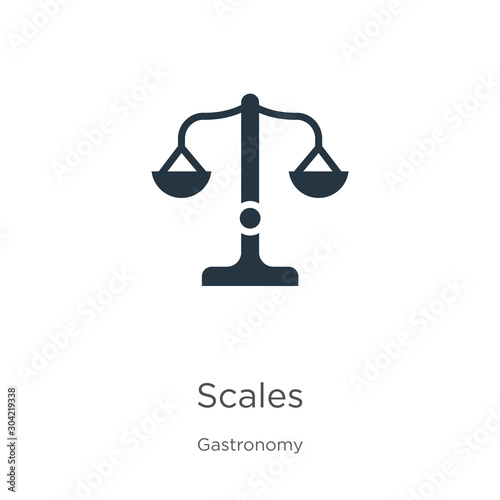 Scales icon vector. Trendy flat scales icon from gastronomy collection isolated on white background. Vector illustration can be used for web and mobile graphic design, logo, eps10 © Premium Art