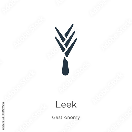 Leek icon vector. Trendy flat leek icon from gastronomy collection isolated on white background. Vector illustration can be used for web and mobile graphic design, logo, eps10