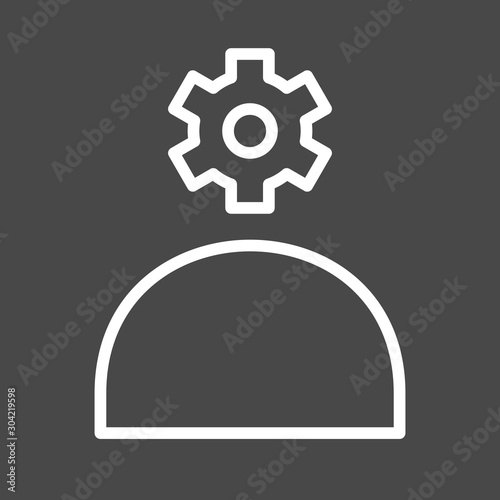 creative mind icon isolated on abstract background