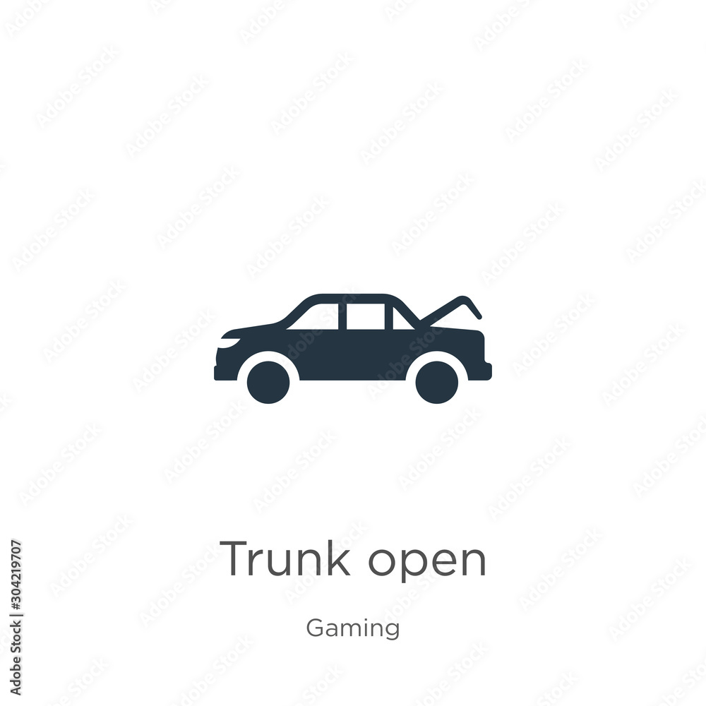 Trunk open icon vector. Trendy flat trunk open icon from gaming collection isolated on white background. Vector illustration can be used for web and mobile graphic design, logo, eps10