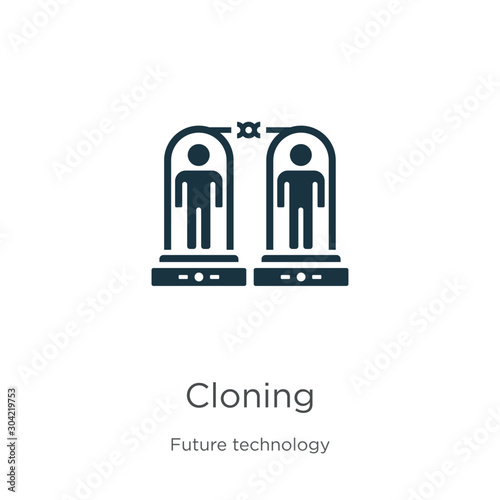 Cloning icon vector. Trendy flat cloning icon from future technology collection isolated on white background. Vector illustration can be used for web and mobile graphic design, logo, eps10