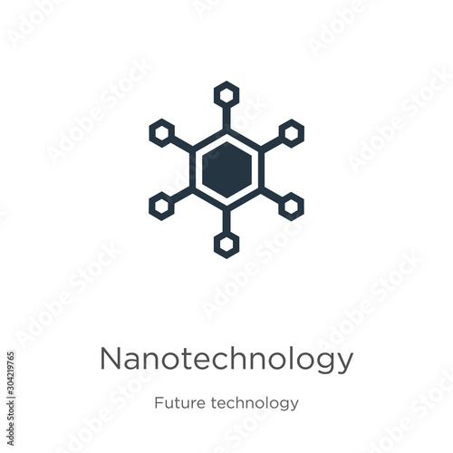 Nanotechnology icon vector. Trendy flat nanotechnology icon from future technology collection isolated on white background. Vector illustration can be used for web and mobile graphic design, logo, photo