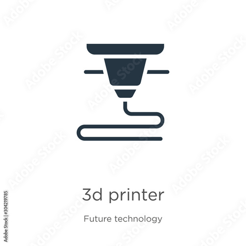 3d printer icon vector. Trendy flat 3d printer icon from future technology collection isolated on white background. Vector illustration can be used for web and mobile graphic design, logo, eps10