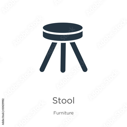 Stool icon vector. Trendy flat stool icon from furniture collection isolated on white background. Vector illustration can be used for web and mobile graphic design, logo, eps10