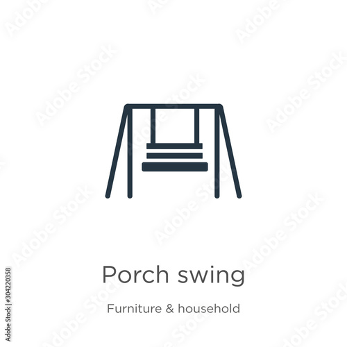 Porch swing icon vector. Trendy flat porch swing icon from furniture and household collection isolated on white background. Vector illustration can be used for web and mobile graphic design, logo,