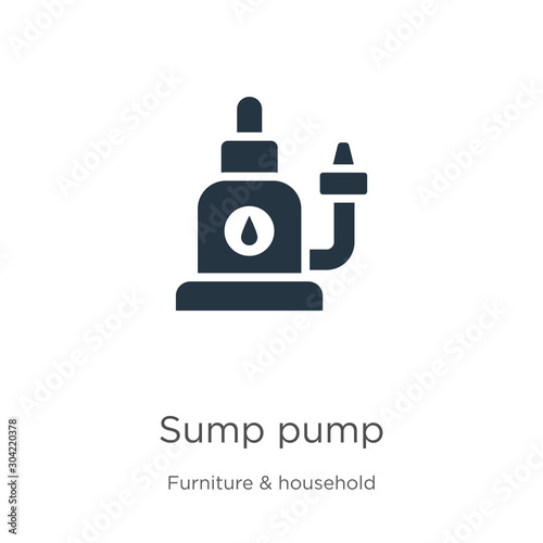 Sump pump icon vector. Trendy flat sump pump icon from furniture and household collection isolated on white background. Vector illustration can be used for web and mobile graphic design, logo, eps10