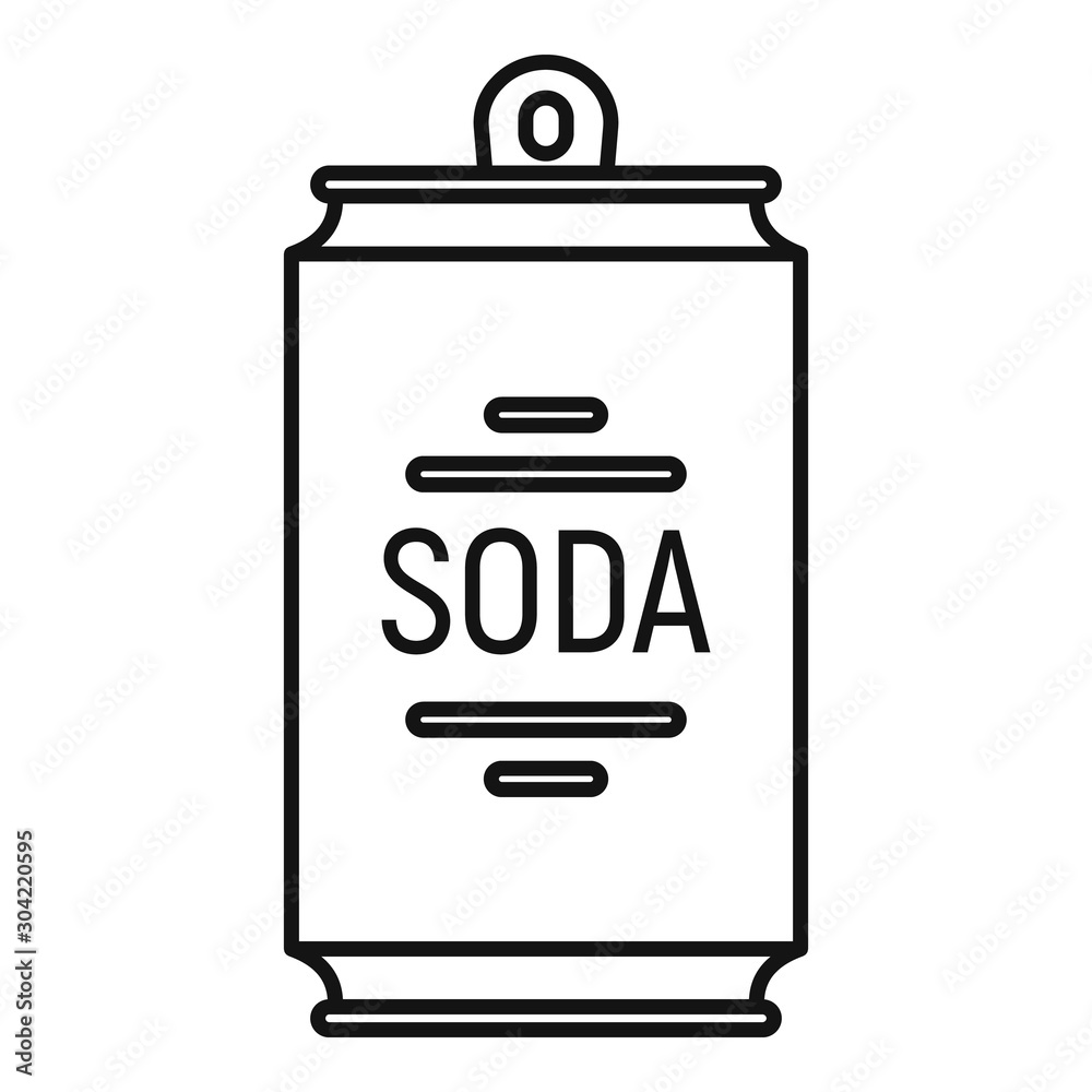 American soda icon. Outline american soda vector icon for web design  isolated on white background Stock Vector | Adobe Stock