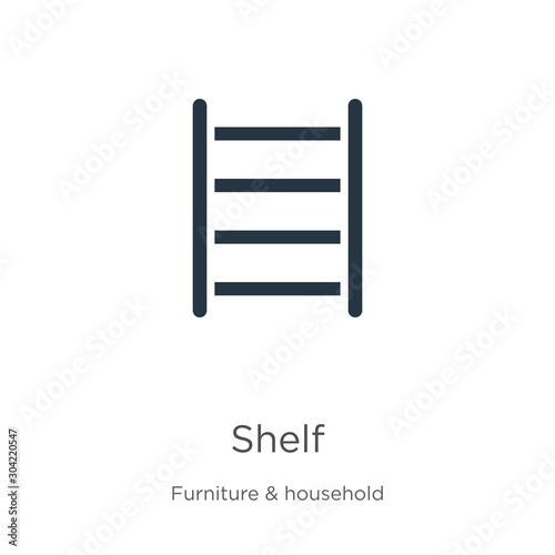 Shelf icon vector. Trendy flat shelf icon from furniture and household collection isolated on white background. Vector illustration can be used for web and mobile graphic design, logo, eps10