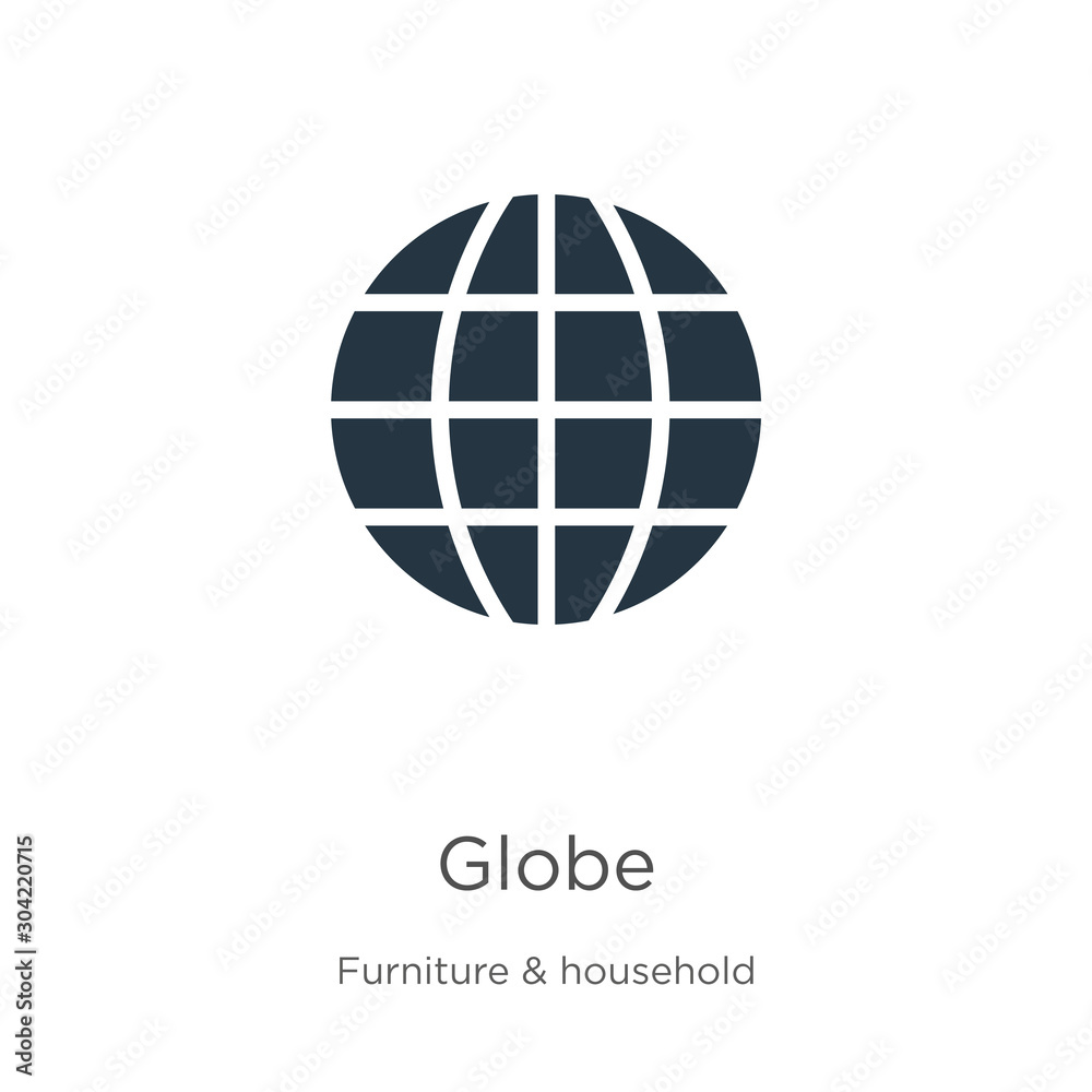 Globe icon vector. Trendy flat globe icon from furniture collection isolated on white background. Vector illustration can be used for web and mobile graphic design, logo, eps10