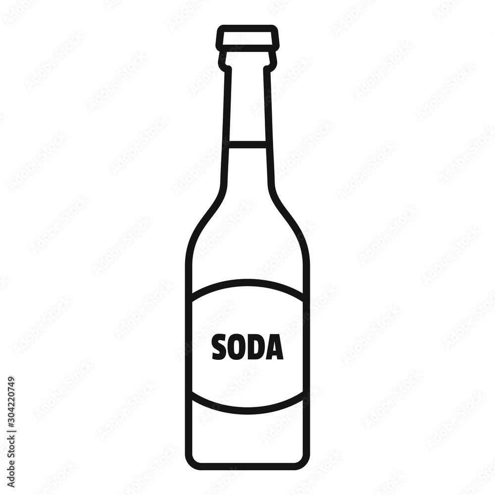 Soda bottle icon. Outline soda bottle vector icon for web design isolated on white background Soda bottle icon. Outline soda bottle vector icon for web design isolated on white background