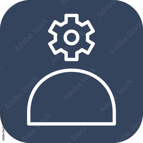 creative mind icon isolated on abstract background