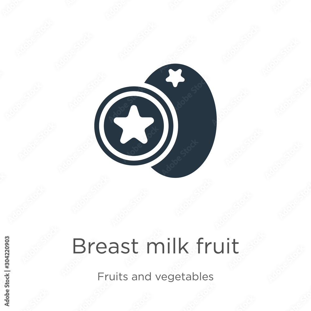 Breast milk fruit icon vector. Trendy flat breast milk fruit icon from ...