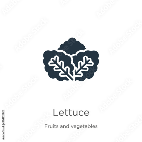 Lettuce icon vector. Trendy flat lettuce icon from fruits collection isolated on white background. Vector illustration can be used for web and mobile graphic design, logo, eps10