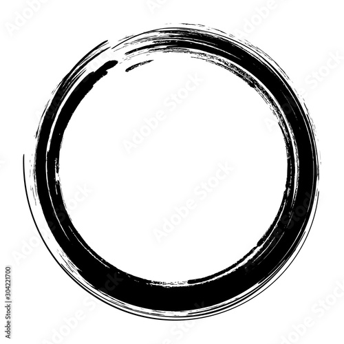 Circle Frame. Grunge Banners. Retro shapes for Emblems. Vector element for your design Design. Round frame brush stroke.
