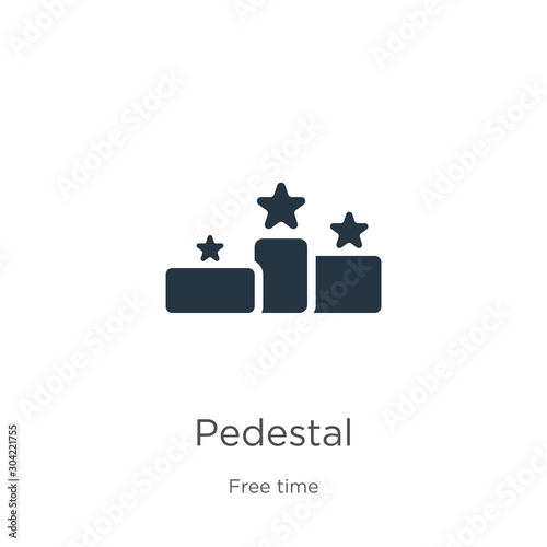 Pedestal icon vector. Trendy flat pedestal icon from free time collection isolated on white background. Vector illustration can be used for web and mobile graphic design, logo, eps10