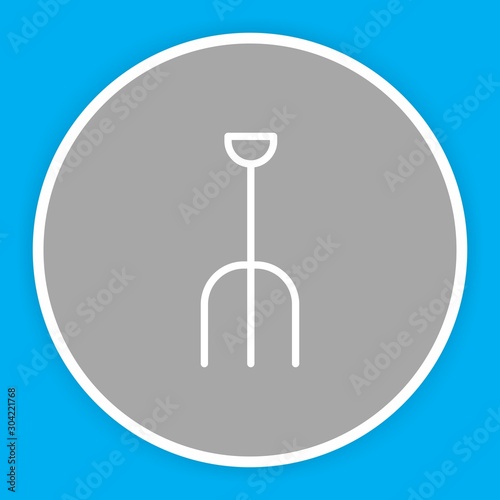 Pitchfork icon isolated on abstract background
