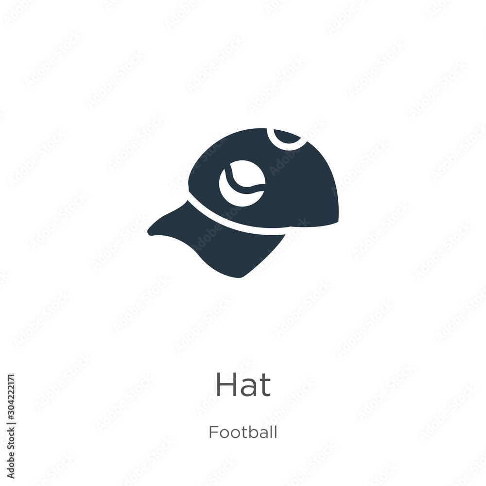 Obraz premium Hat icon vector. Trendy flat hat icon from football collection isolated on white background. Vector illustration can be used for web and mobile graphic design, logo, eps10