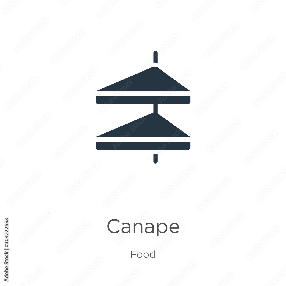 Canape icon vector. Trendy flat canape icon from food collection isolated on white background. Vector illustration can be used for web and mobile graphic design, logo, eps10