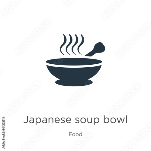 Japanese soup bowl icon vector. Trendy flat japanese soup bowl icon from food collection isolated on white background. Vector illustration can be used for web and mobile graphic design  logo  eps10