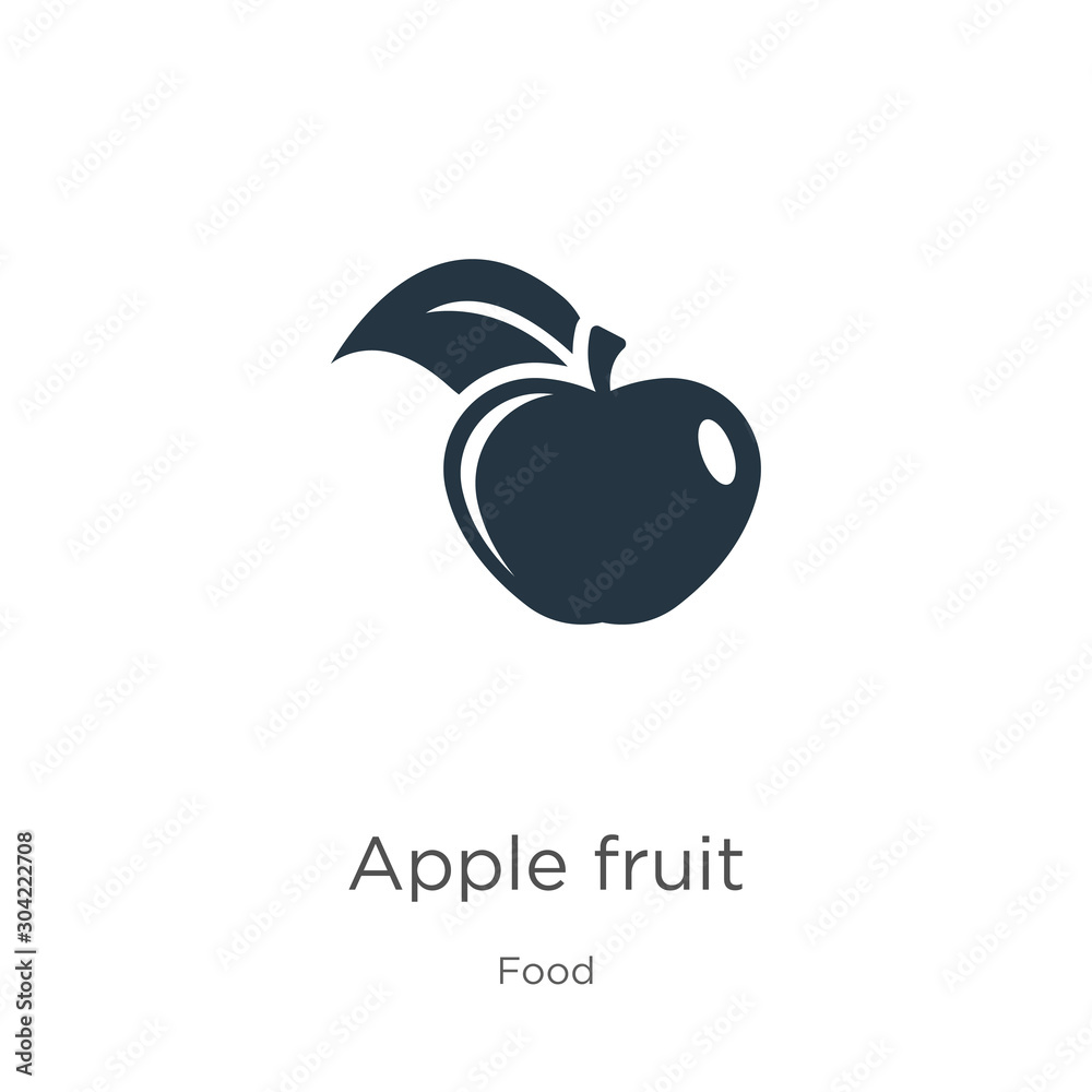 Apple fruit icon vector. Trendy flat apple fruit icon from food collection isolated on white background. Vector illustration can be used for web and mobile graphic design, logo, eps10