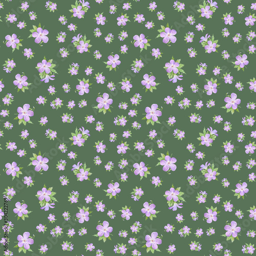 Seamless pattern of watercolor geranium flowers. Perfect for web design, cosmetics design, package, textile, wedding invitation, logo