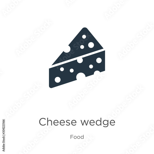 Cheese wedge icon vector. Trendy flat cheese wedge icon from food collection isolated on white background. Vector illustration can be used for web and mobile graphic design, logo, eps10