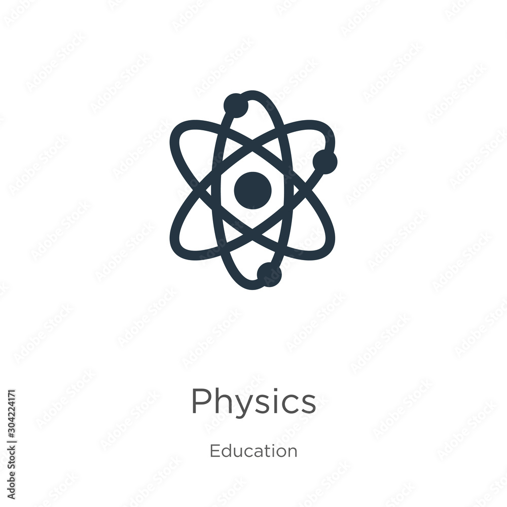 Physics icon vector. Trendy flat physics icon from education collection isolated on white background. Vector illustration can be used for web and mobile graphic design, logo, eps10