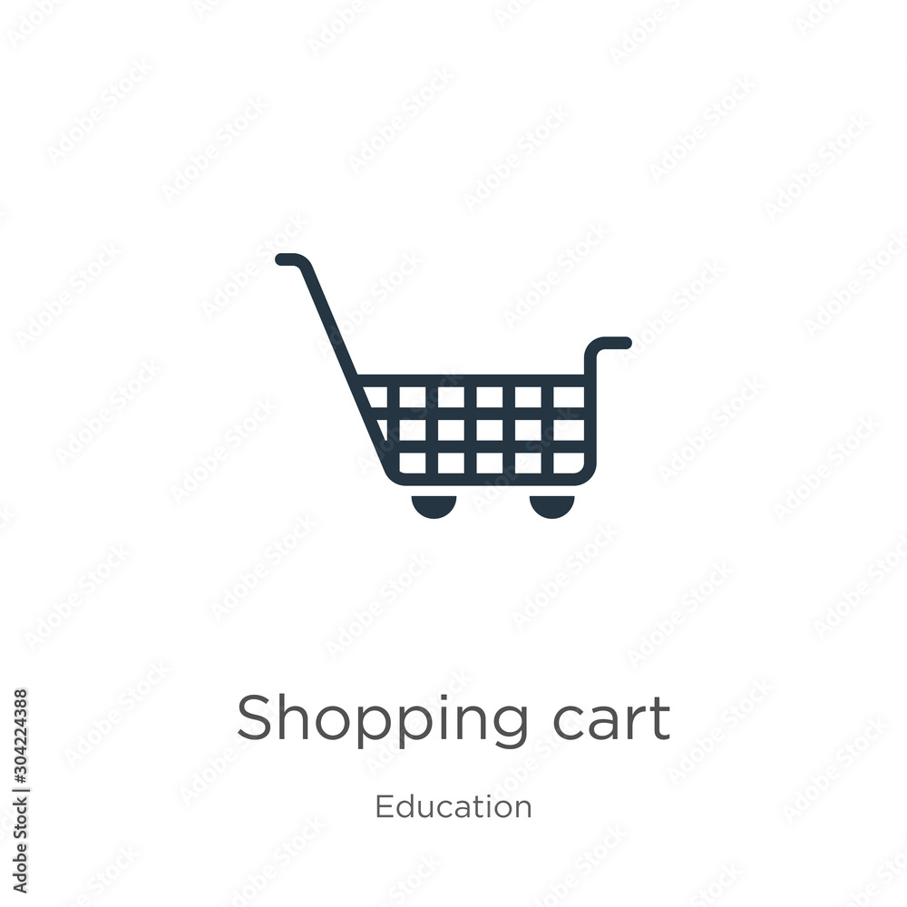 Shopping cart icon vector. Trendy flat shopping cart icon from education collection isolated on white background. Vector illustration can be used for web and mobile graphic design, logo, eps10 Shopping cart icon vector. Trendy flat shopping cart icon from education collection isolated on white background. Vector illustration can be used for web and mobile graphic design, logo, eps10