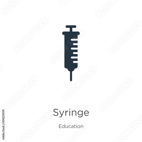 Syringe icon vector. Trendy flat syringe icon from education collection isolated on white background. Vector illustration can be used for web and mobile graphic design, logo, eps10