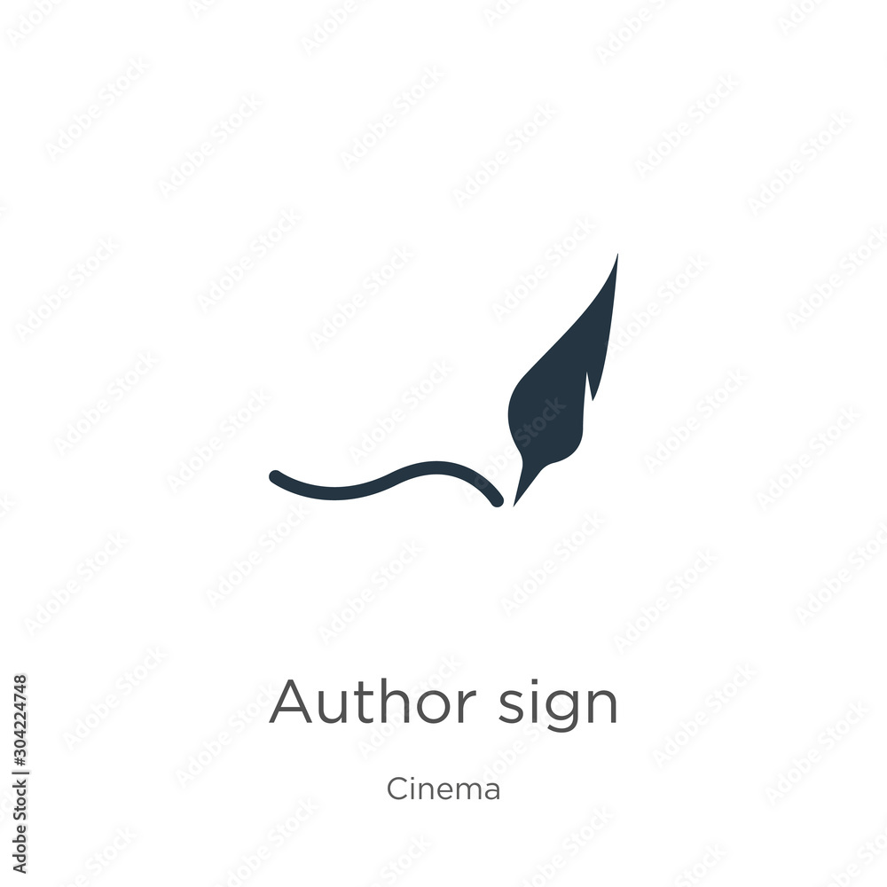 Fototapeta premium Author sign icon vector. Trendy flat author sign icon from cinema collection isolated on white background. Vector illustration can be used for web and mobile graphic design, logo, eps10