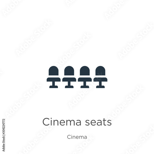 Cinema seats icon vector. Trendy flat cinema seats icon from cinema collection isolated on white background. Vector illustration can be used for web and mobile graphic design, logo, eps10